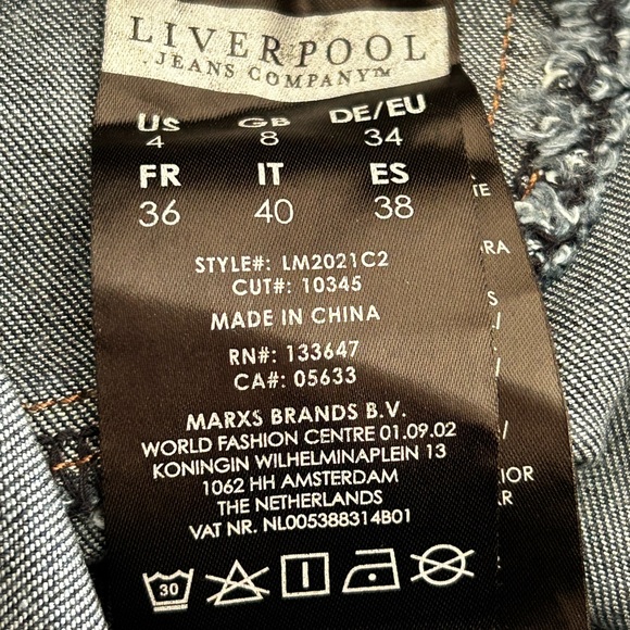 Liverpool Jeans Company Dark Indigo Jeggings Size 4/27 - Picture 7 of 16